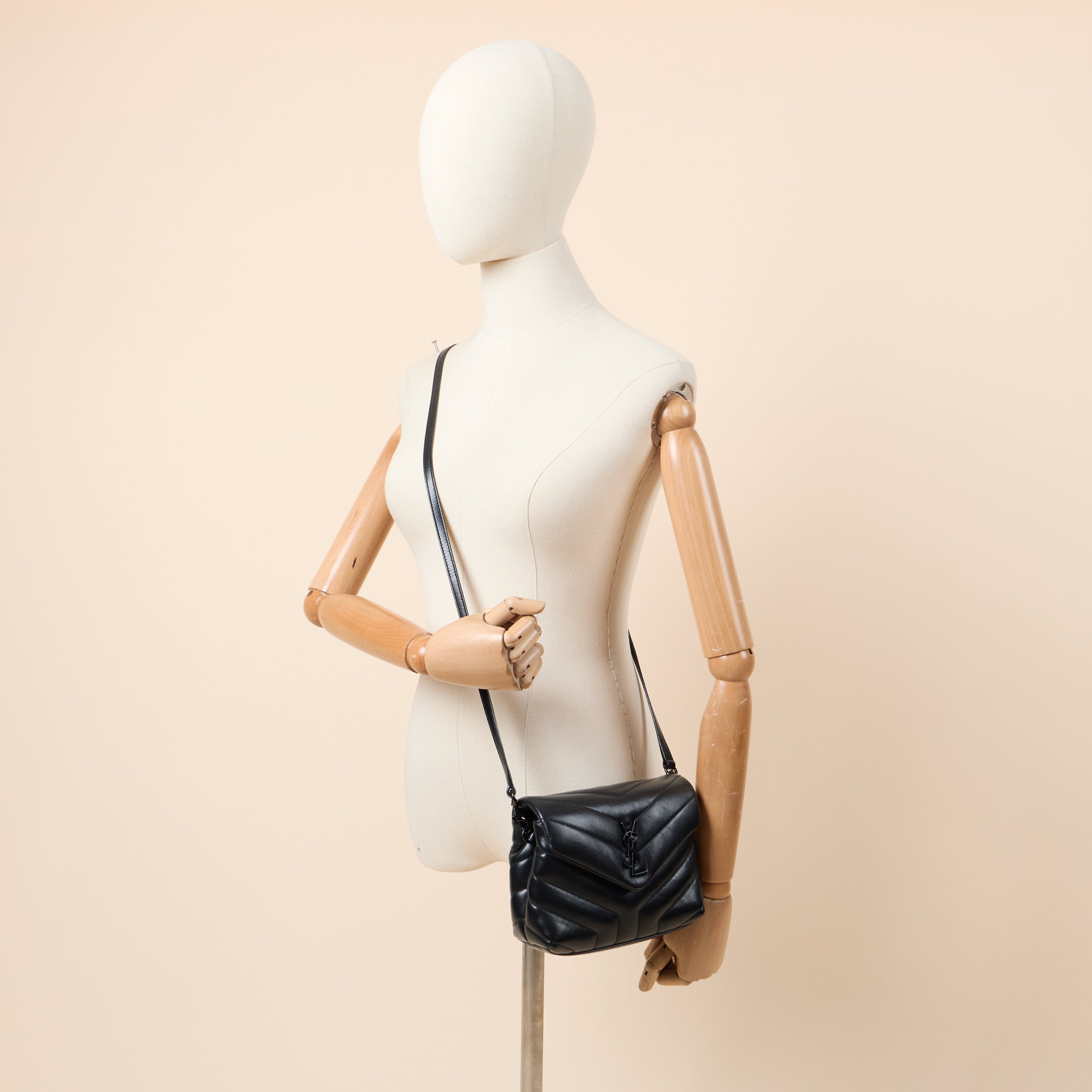 Saint Laurent Mini Bag LouLou - Toy in Black, Leather