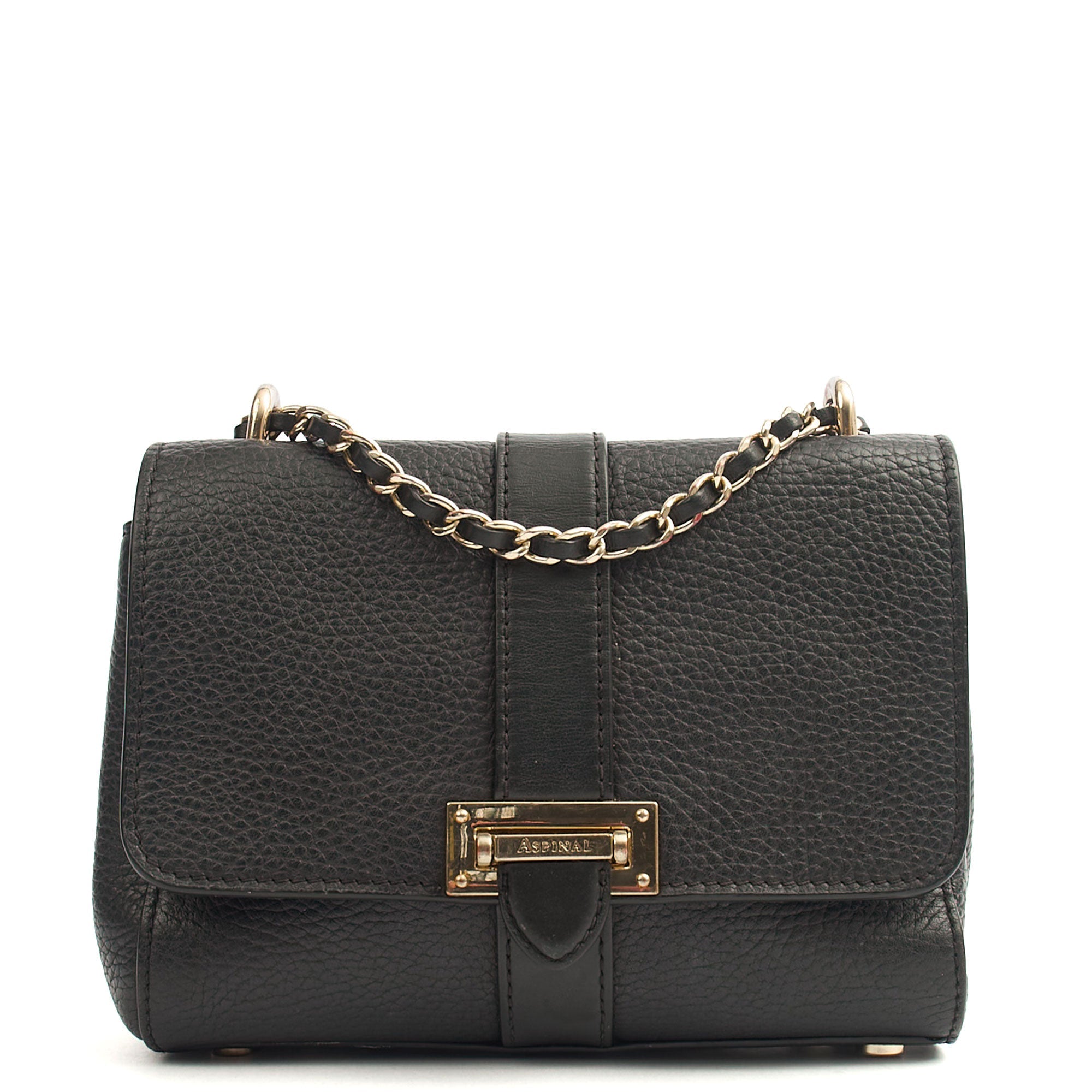 Aspinal of London Cross Body Lottie in Black, Leather