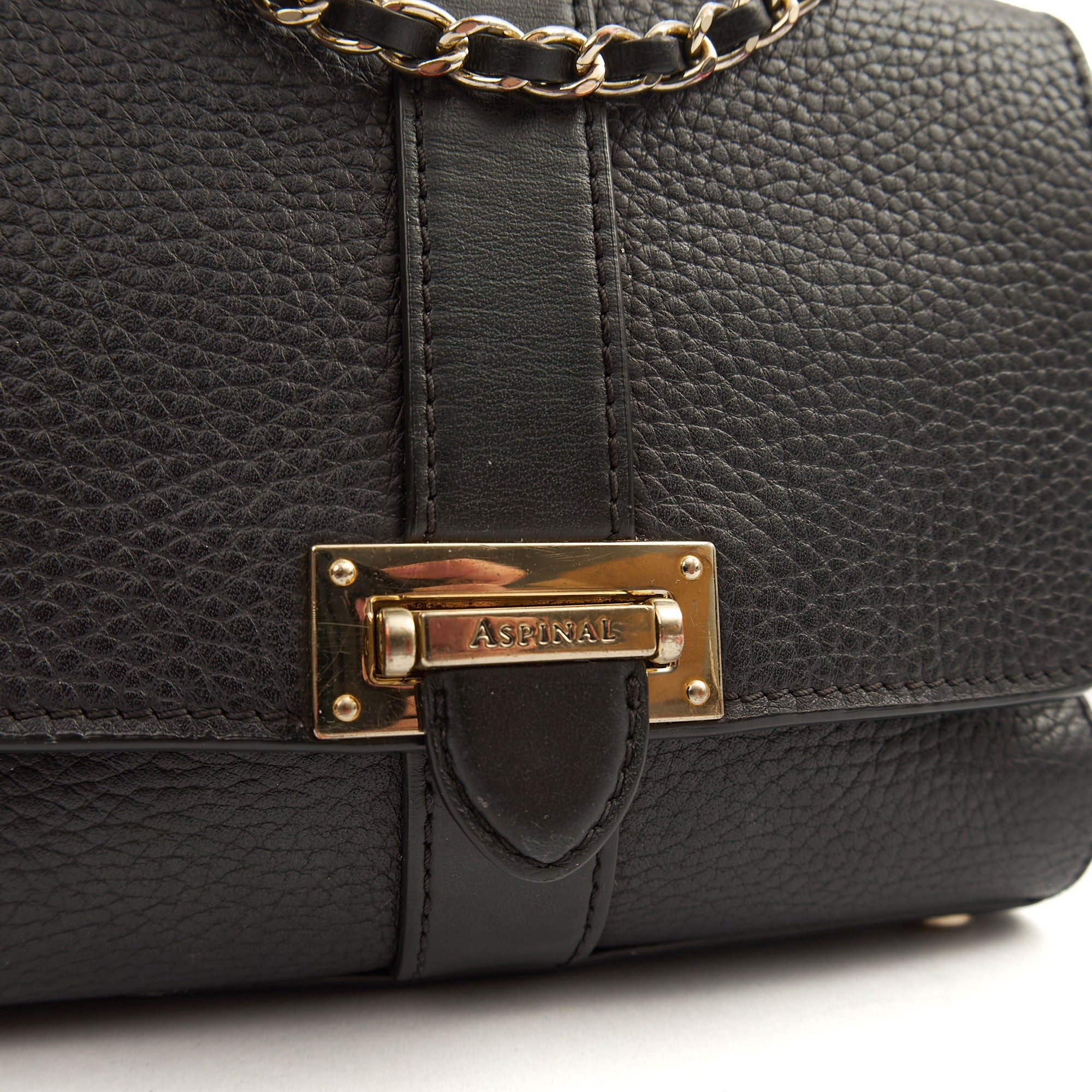 Aspinal of London Cross Body Lottie in Black, Leather