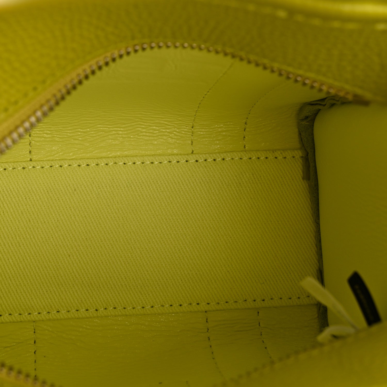 Grained Calfskin Micro The Tote Bag Citronelle