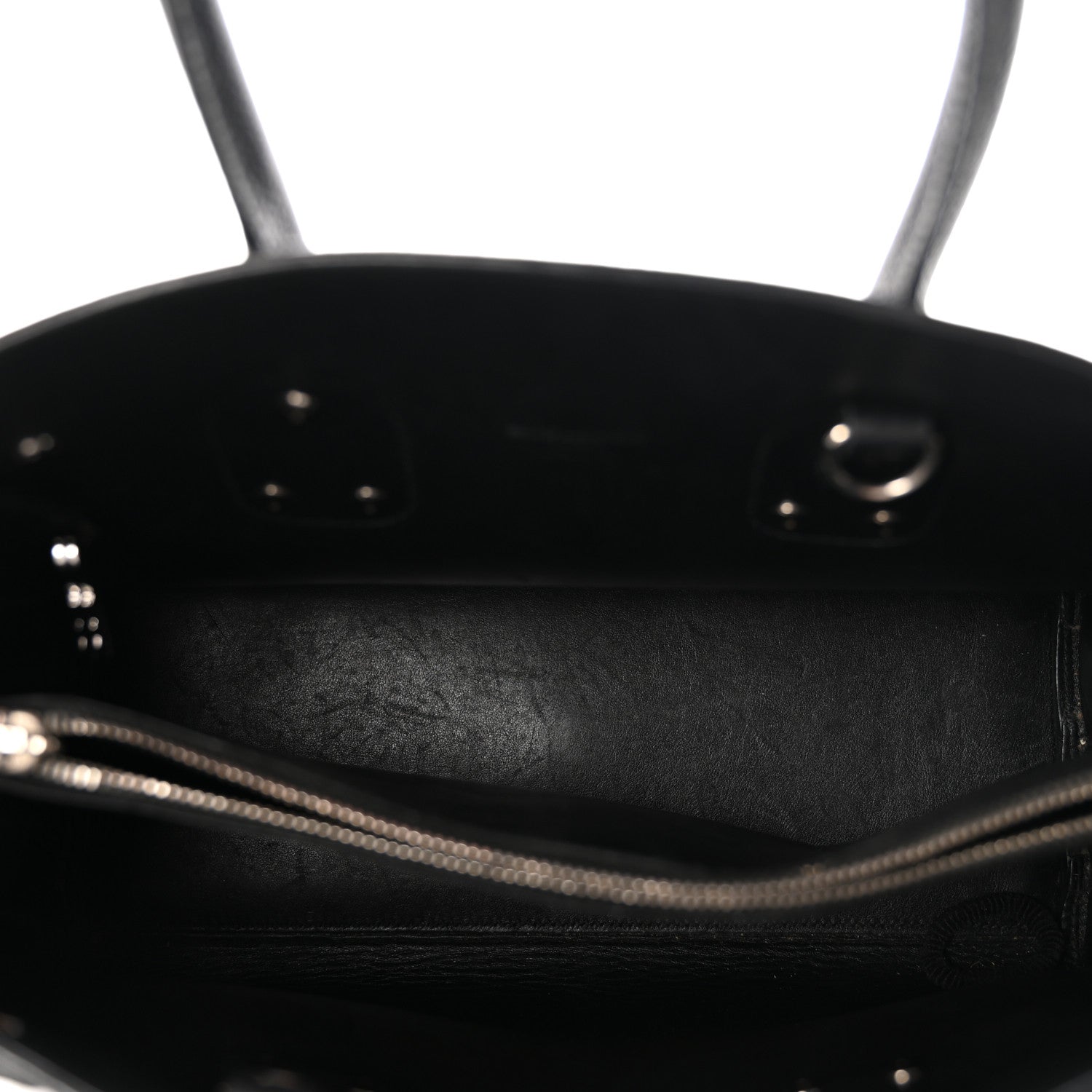 Grained Calfskin Small Sac De Jour Black