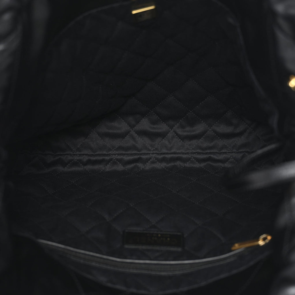 Shiny Calfskin Quilted Small Chanel 22 Black