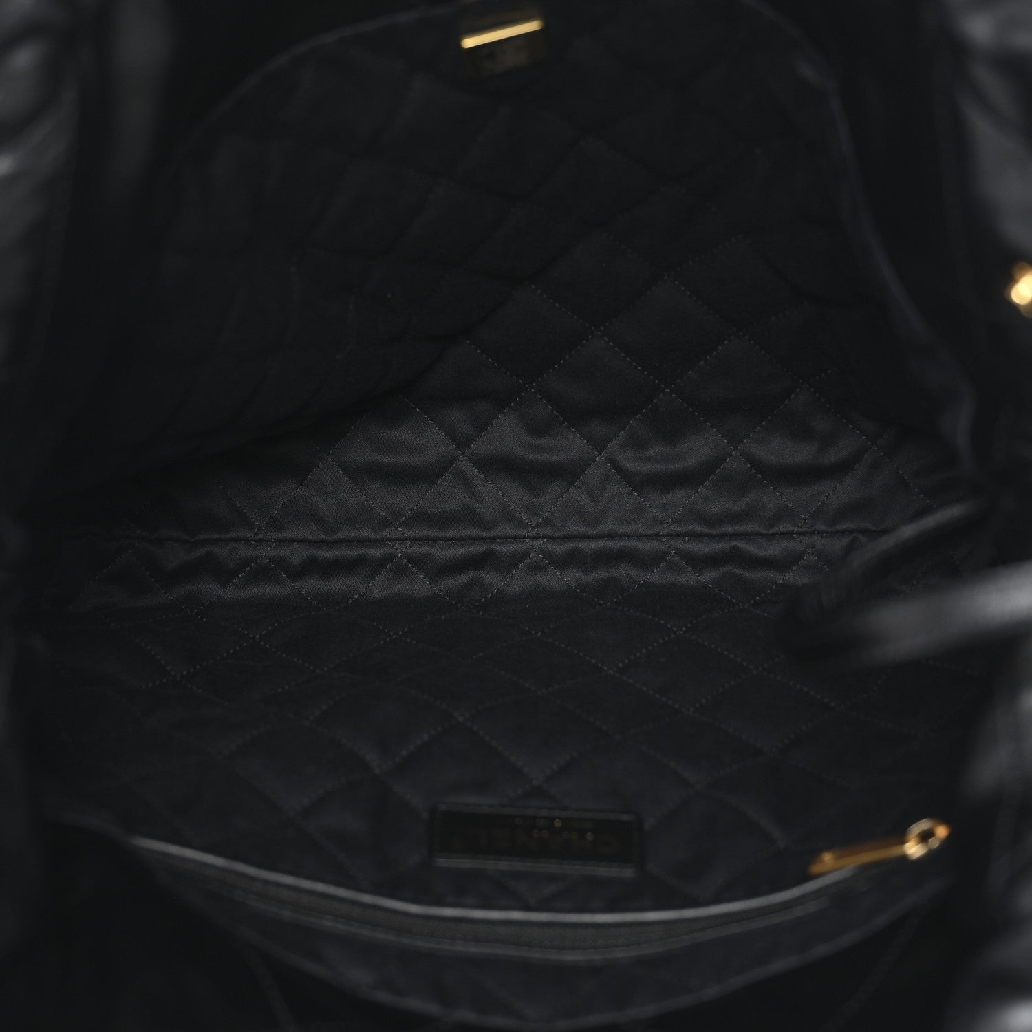 Shiny Calfskin Quilted Small Chanel 22 Black