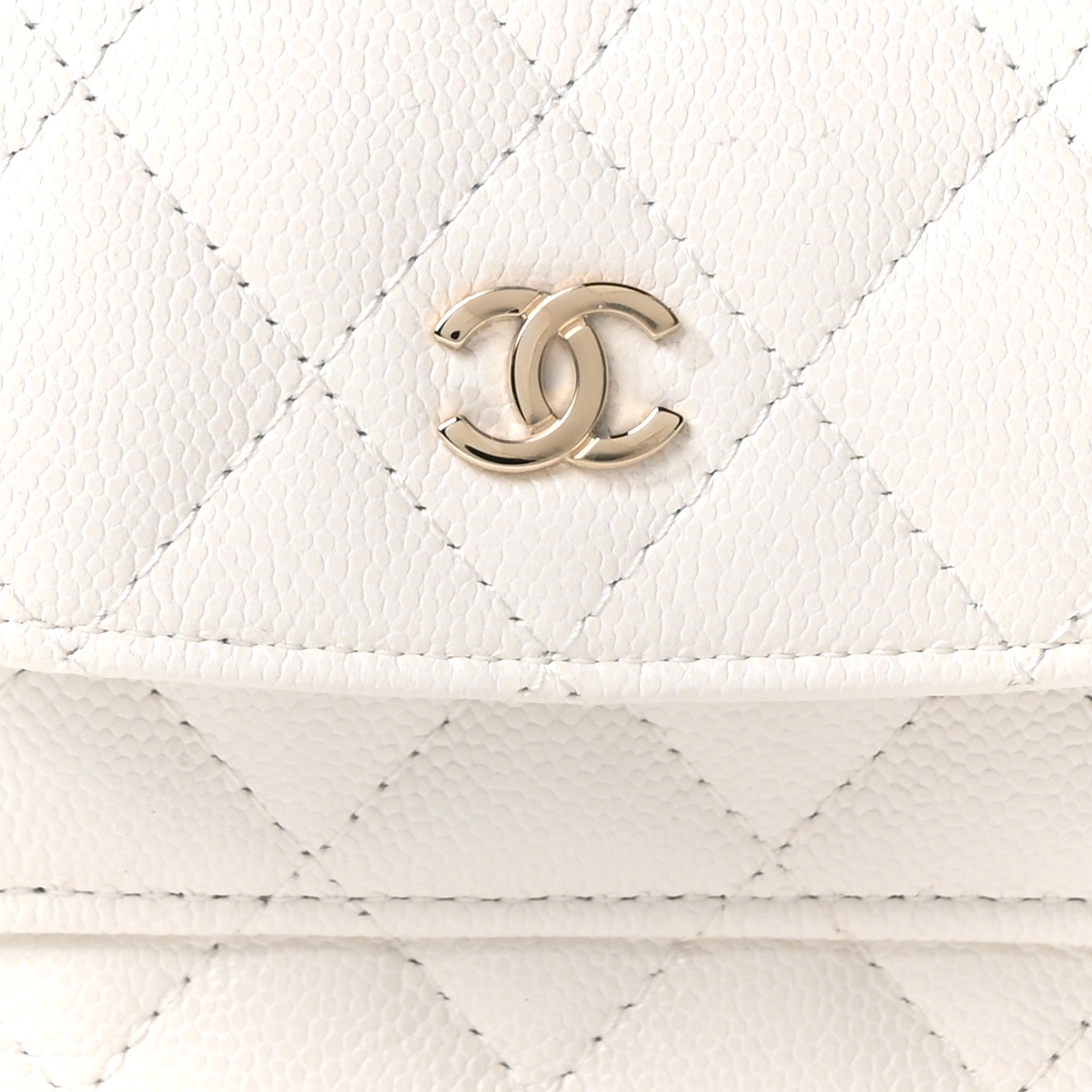 Caviar Quilted CC Mini Classic Backpack White
