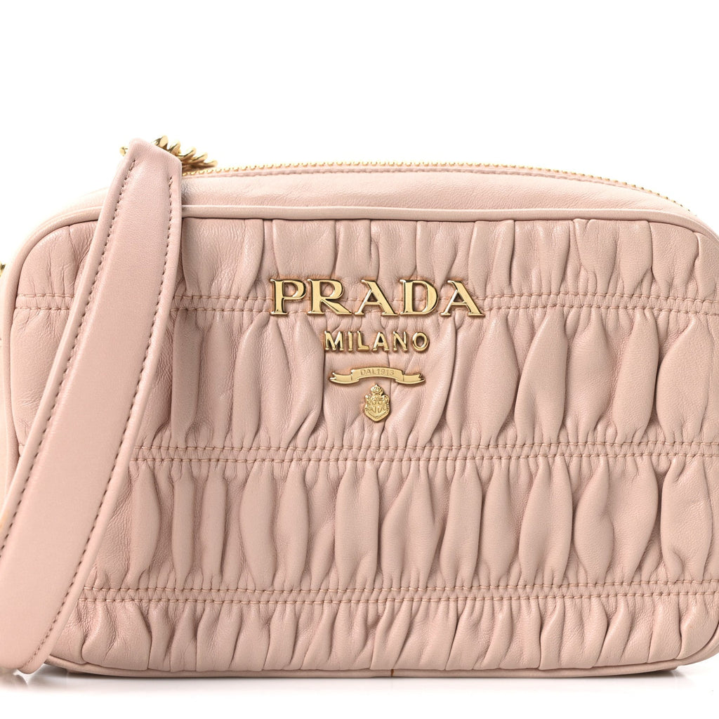 Nappa Gaufre Camera Bag Cipria