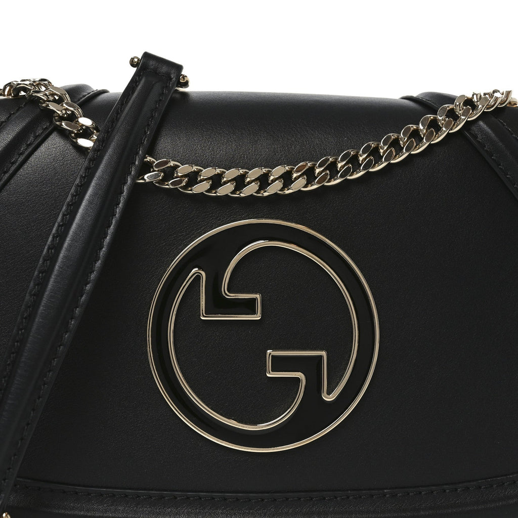 Calfskin Blondie Medium Shoulder Bag Black