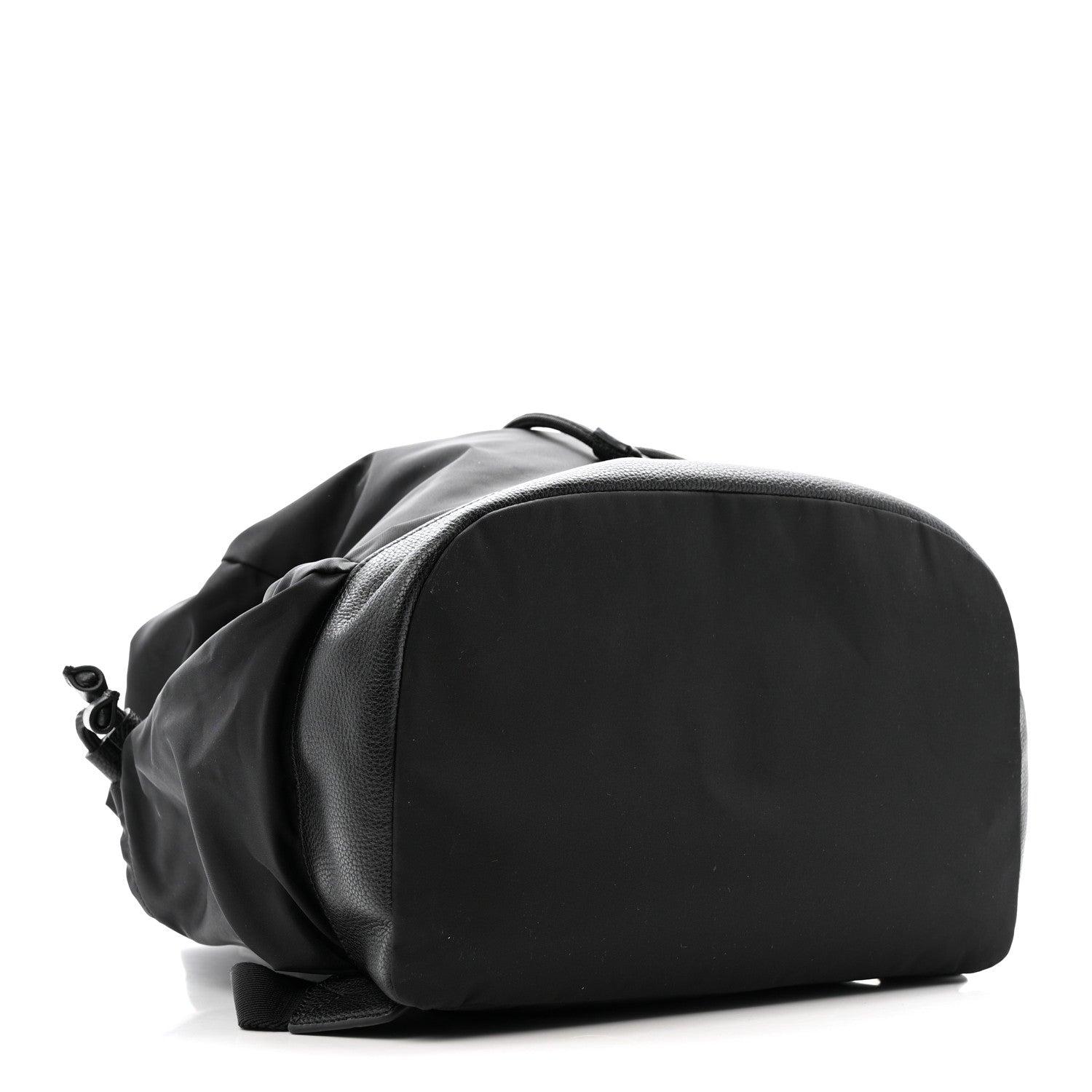 Nylon Grained Calfskin Watson Diaper Bag Black