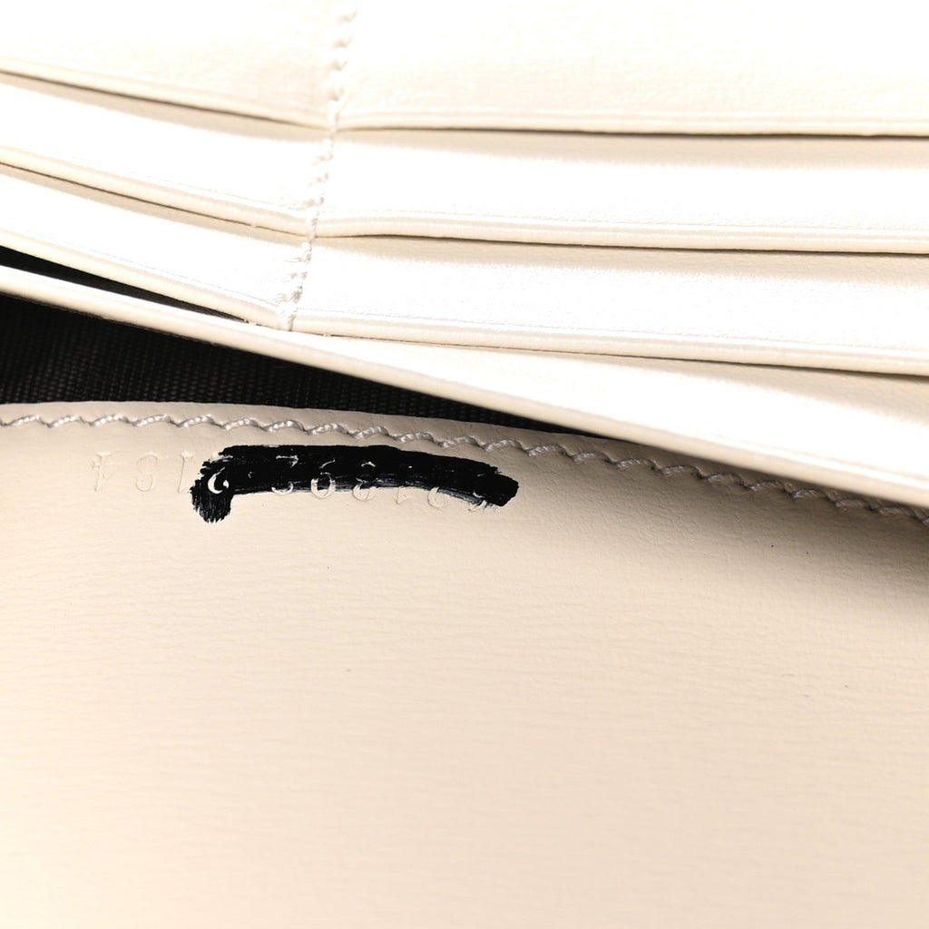 Boarded Plutone Calfskin Horsebit 1955 Wallet On Chain Mystic White