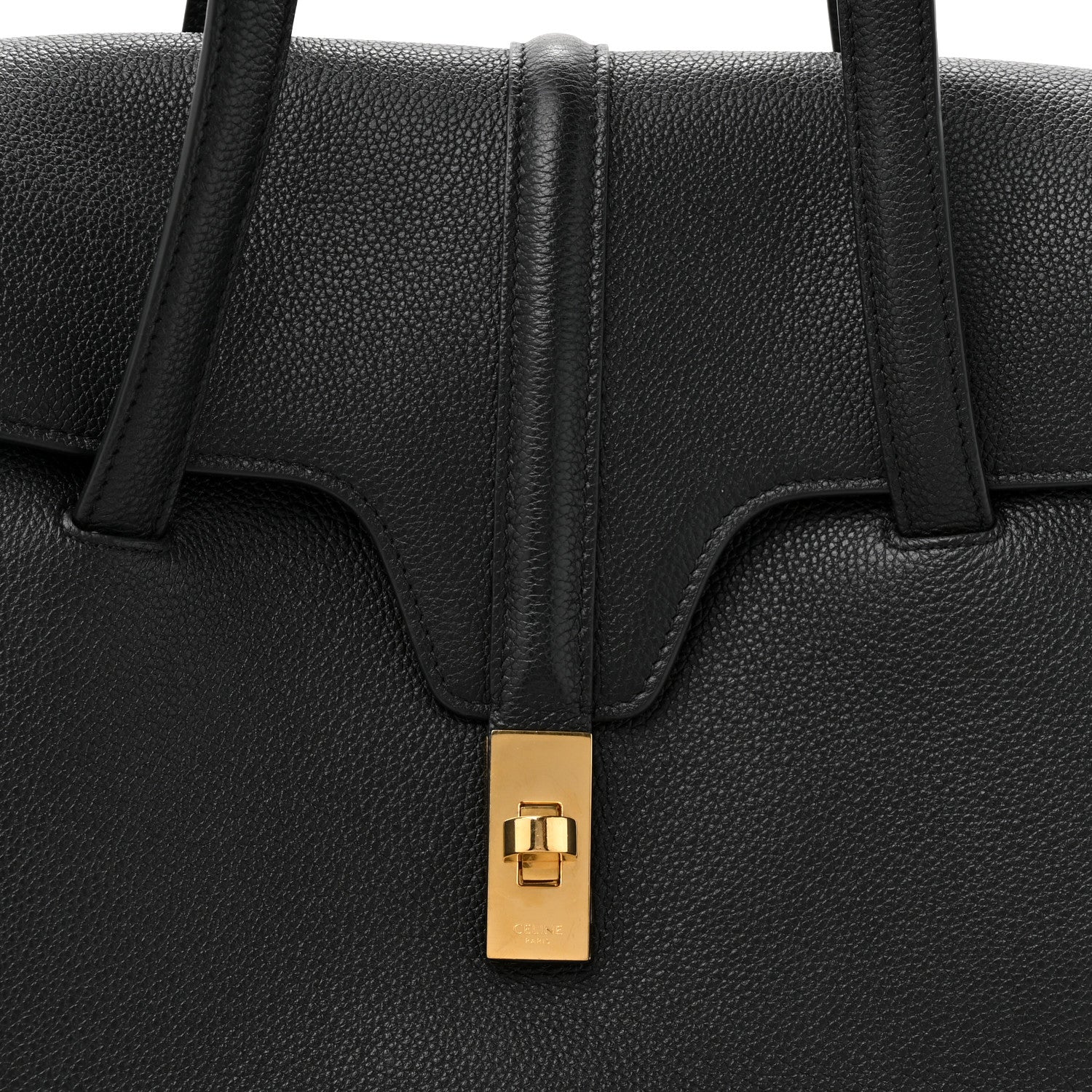 Supple Grained Calfskin Medium Soft 16 Bag Black