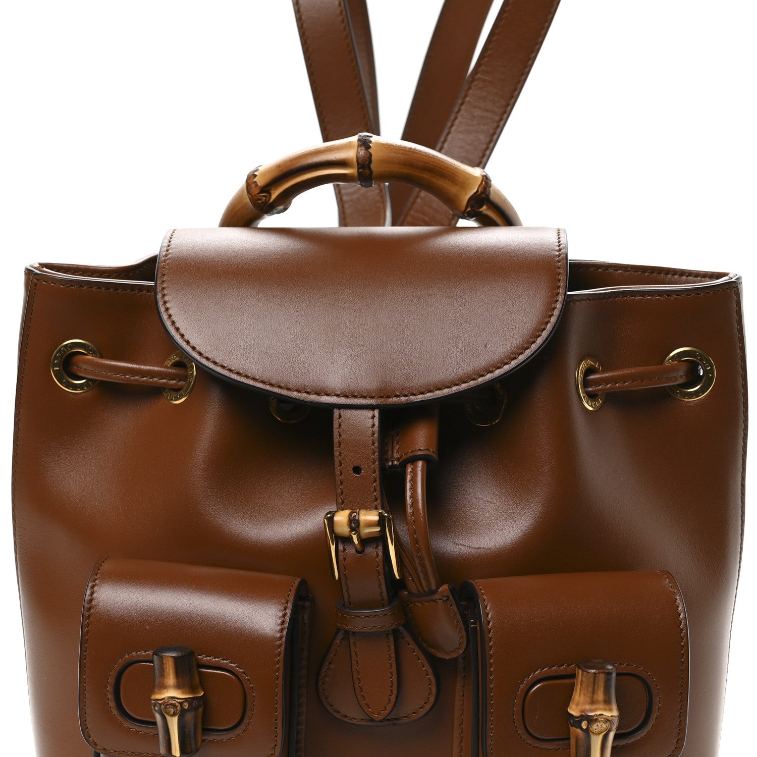 Calfskin Bamboo Backpack Cuir