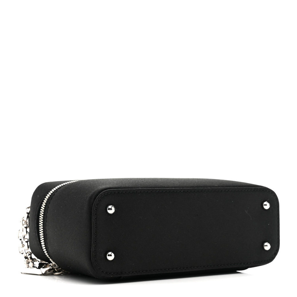 Satin Crystal Pave Medium Sicily Tubes Black