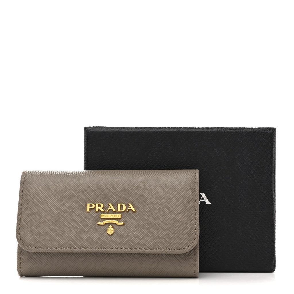 Saffiano Fiocco 6 Key Holder Argilla