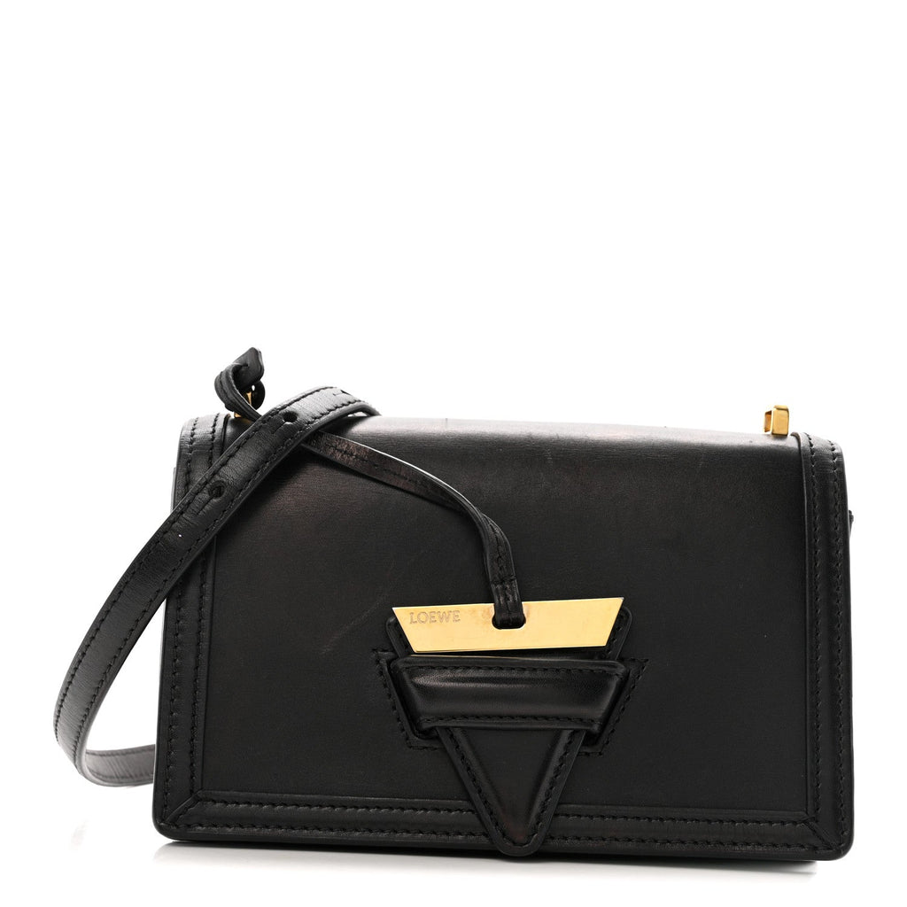 Calfskin Mini Barcelona Shoulder Bag Black