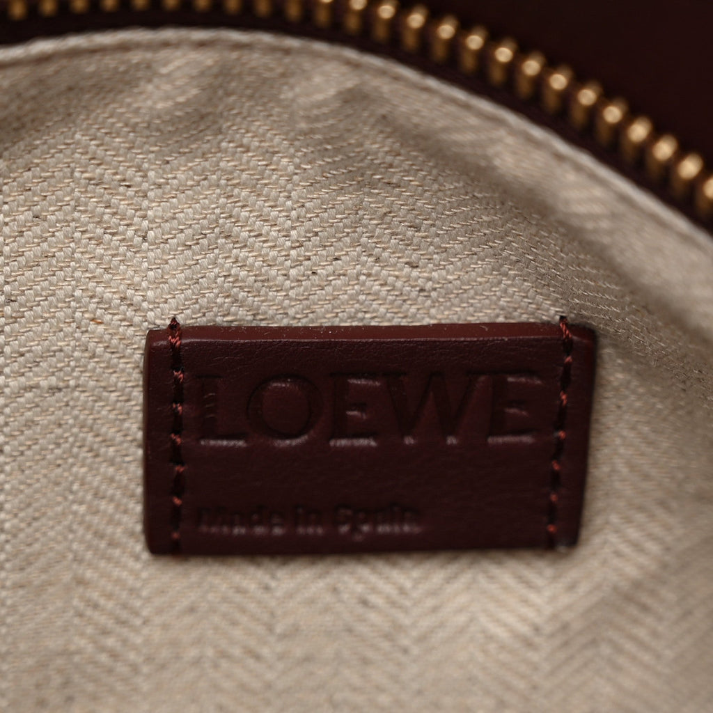 Calfskin Small Puzzle Edge Bag Burgundy