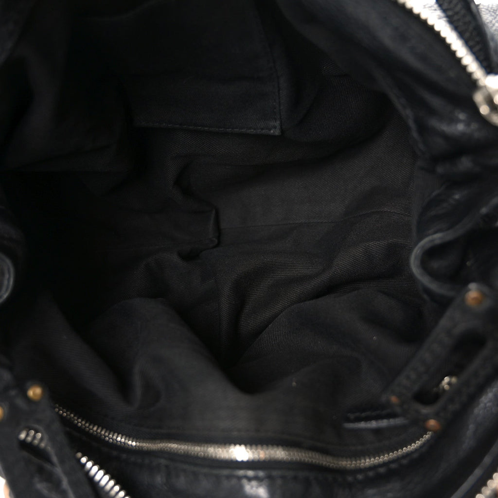 Calfskin Medium Paddington Satchel Black