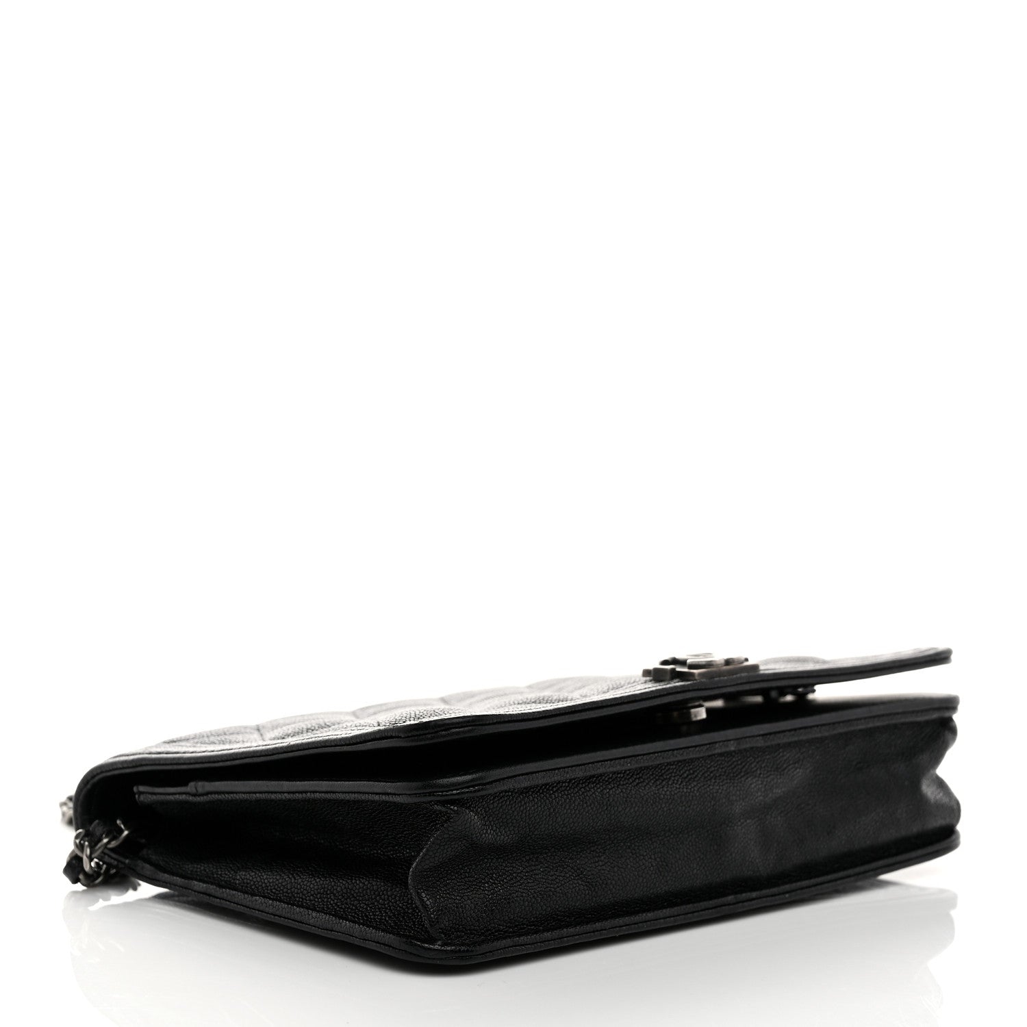Caviar Quilted Boy Wallet On Chain WOC Black