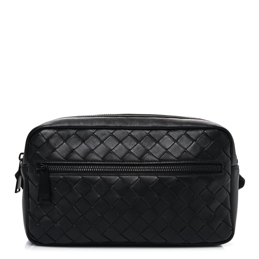 Nappa Intrecciato Belt Bag Black