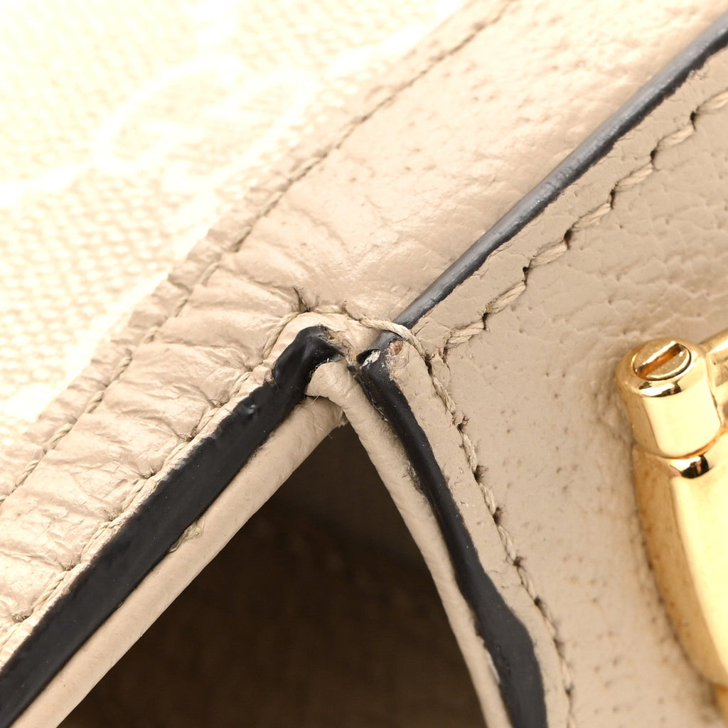 GG Supreme Monogram Textured Dollar Calfskin Web Mini Horsebit 1955 Shoulder Bag Beige Mystic White Oatmeal