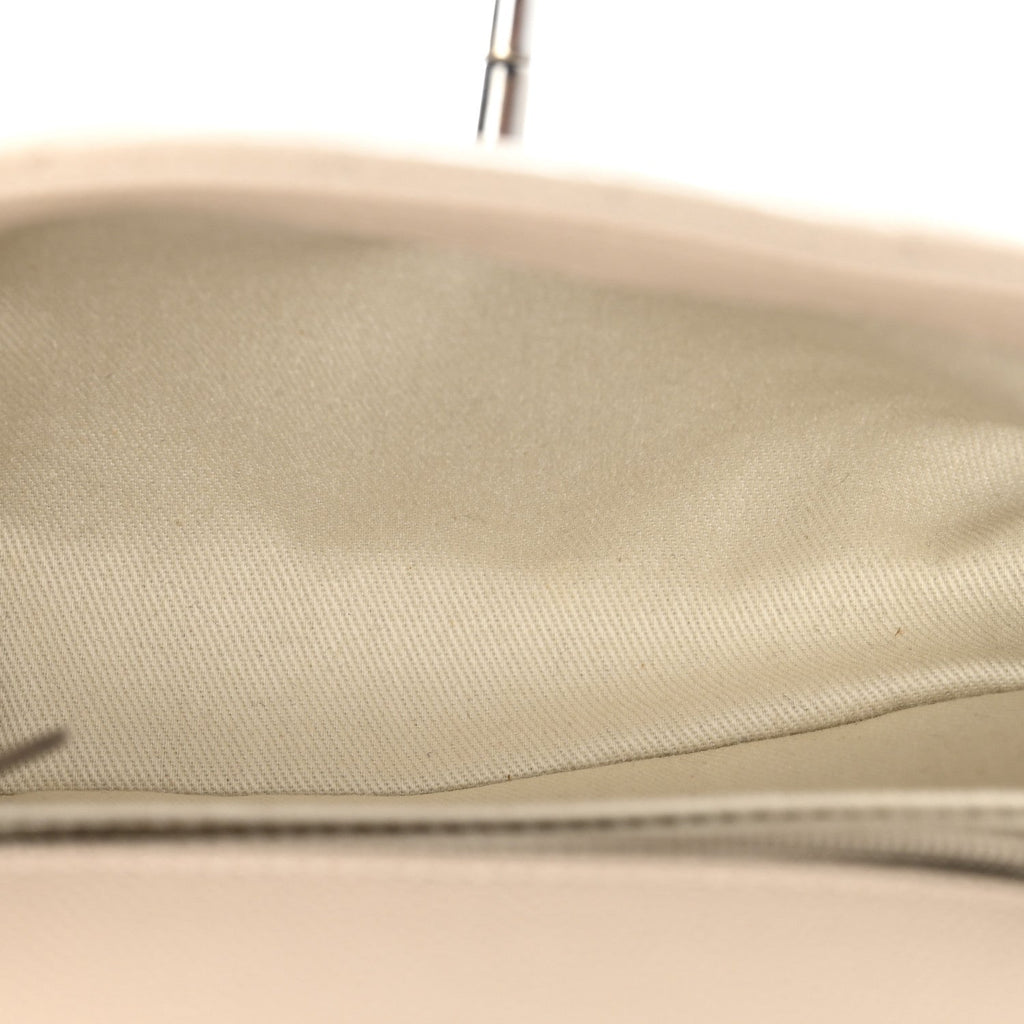 Caviar Chevron Quilted Mini Coco Handle Flap Beige