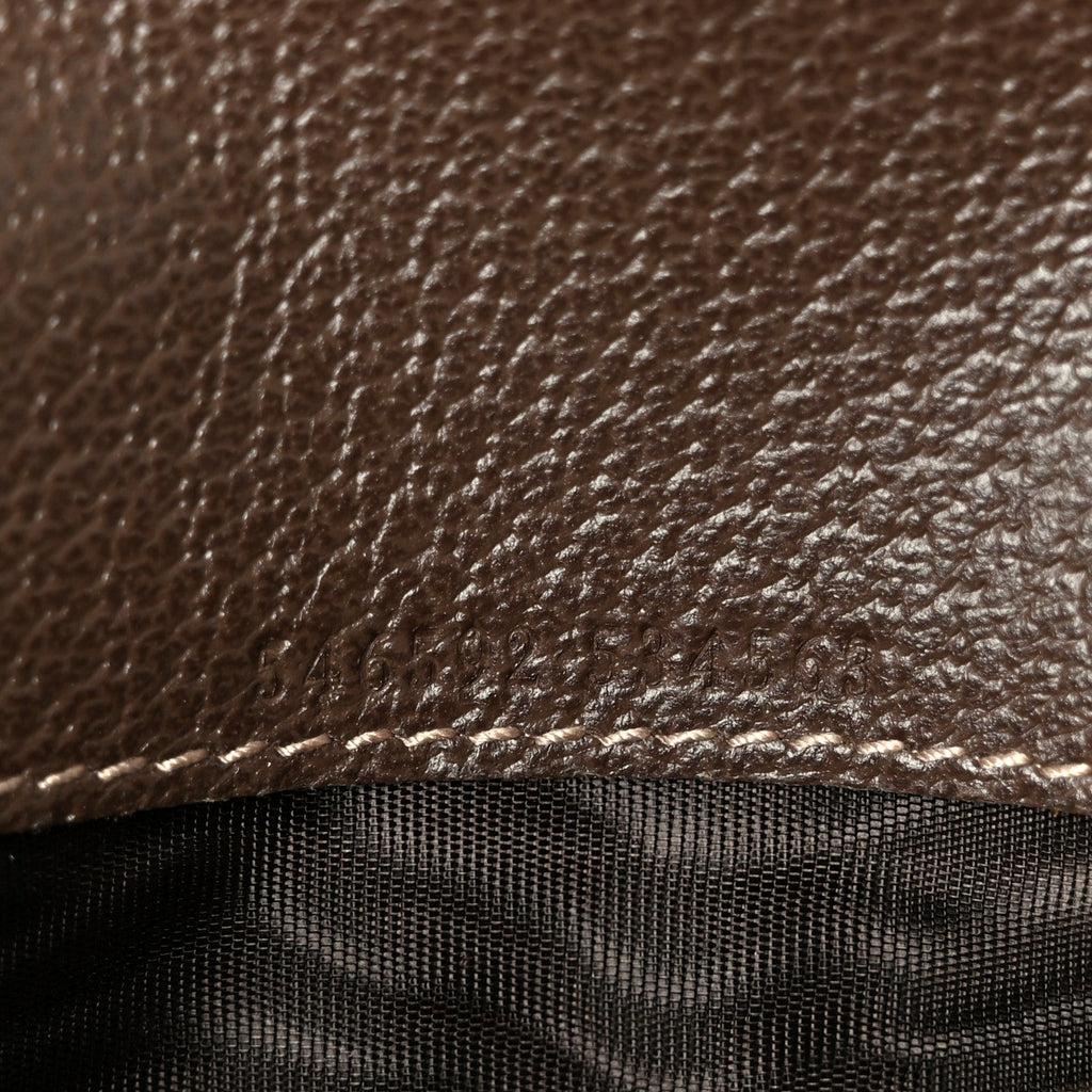 GG Supreme Monogram Web Ophidia Wallet On Chain Brown