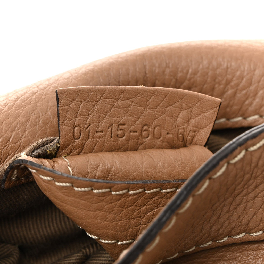 Calfskin Mini Marcie Round Crossbody Bag Nut