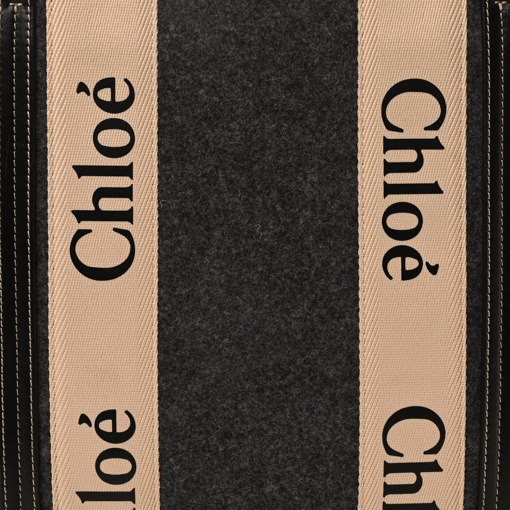 Felt Large Woody Ribbon Tote Cashmere Grey