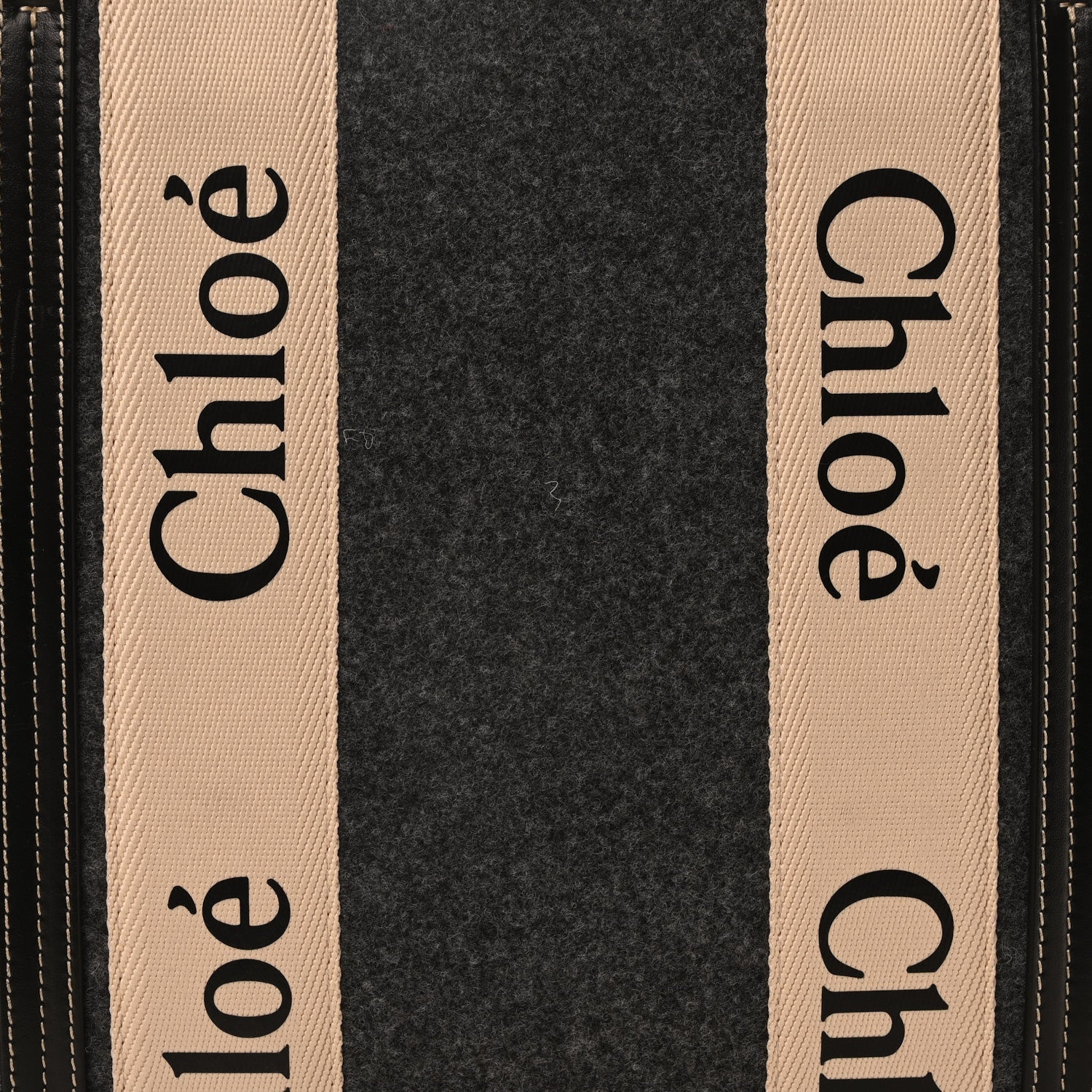 Felt Large Woody Ribbon Tote Cashmere Grey