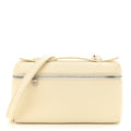 Grained Calfskin L19 Extra Pocket Pouch Whisper White