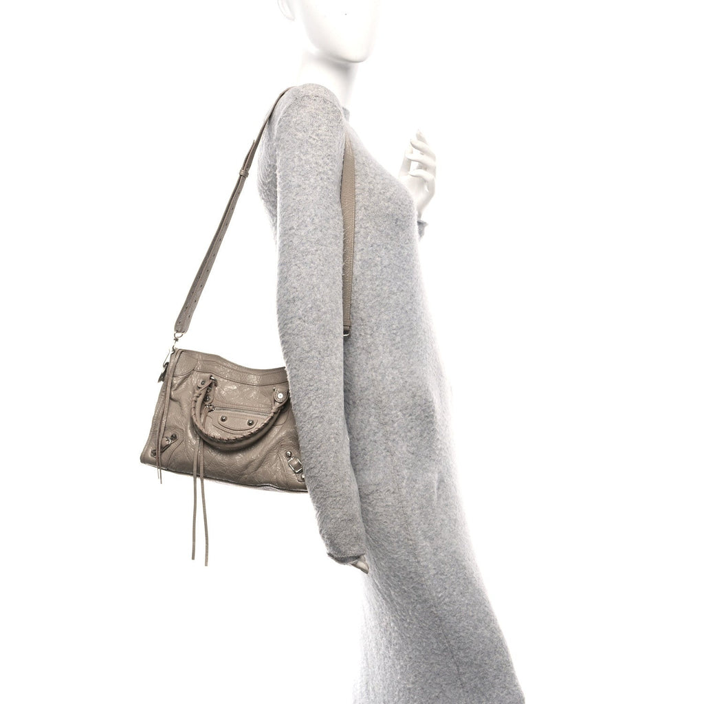Agneau Arena Silver Hardware Small Le City Beige