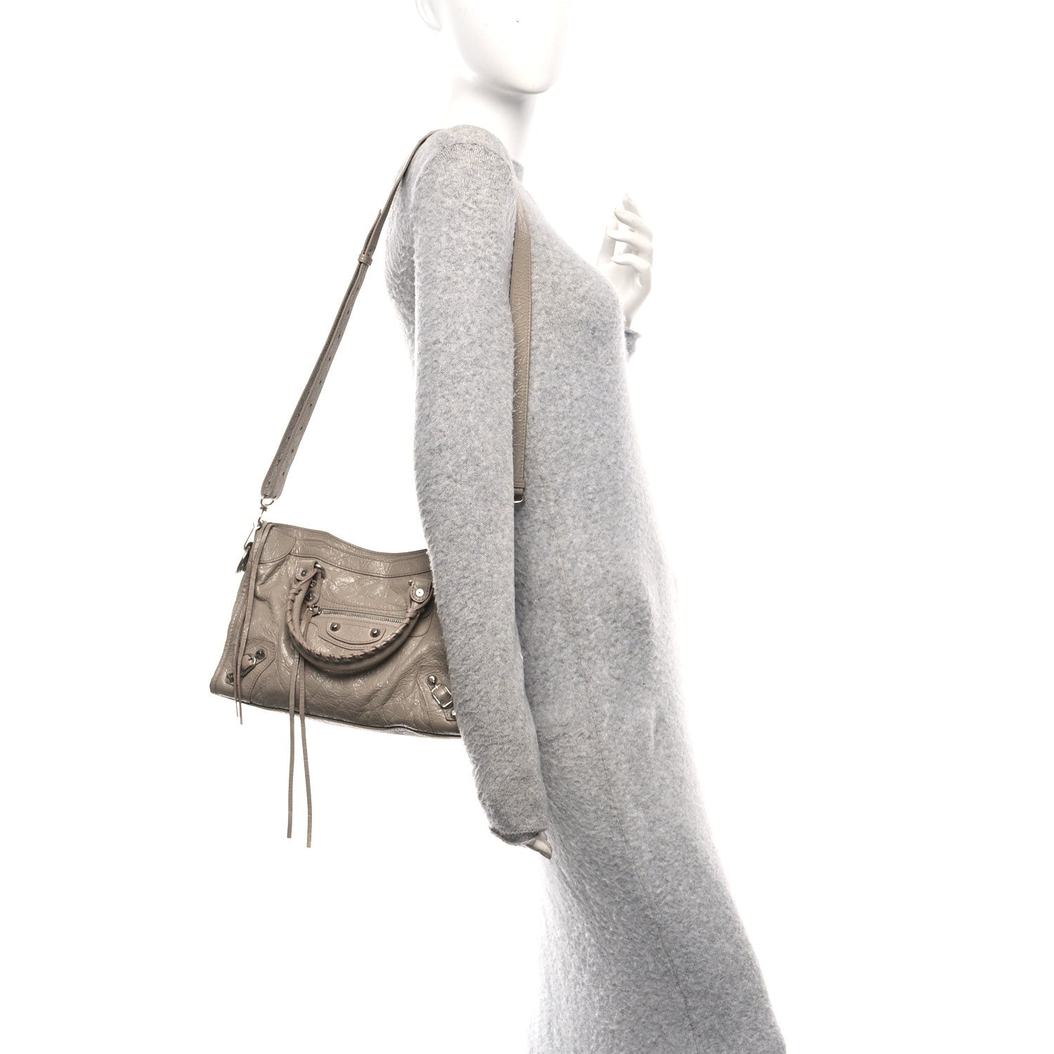 Agneau Arena Silver Hardware Small Le City Beige