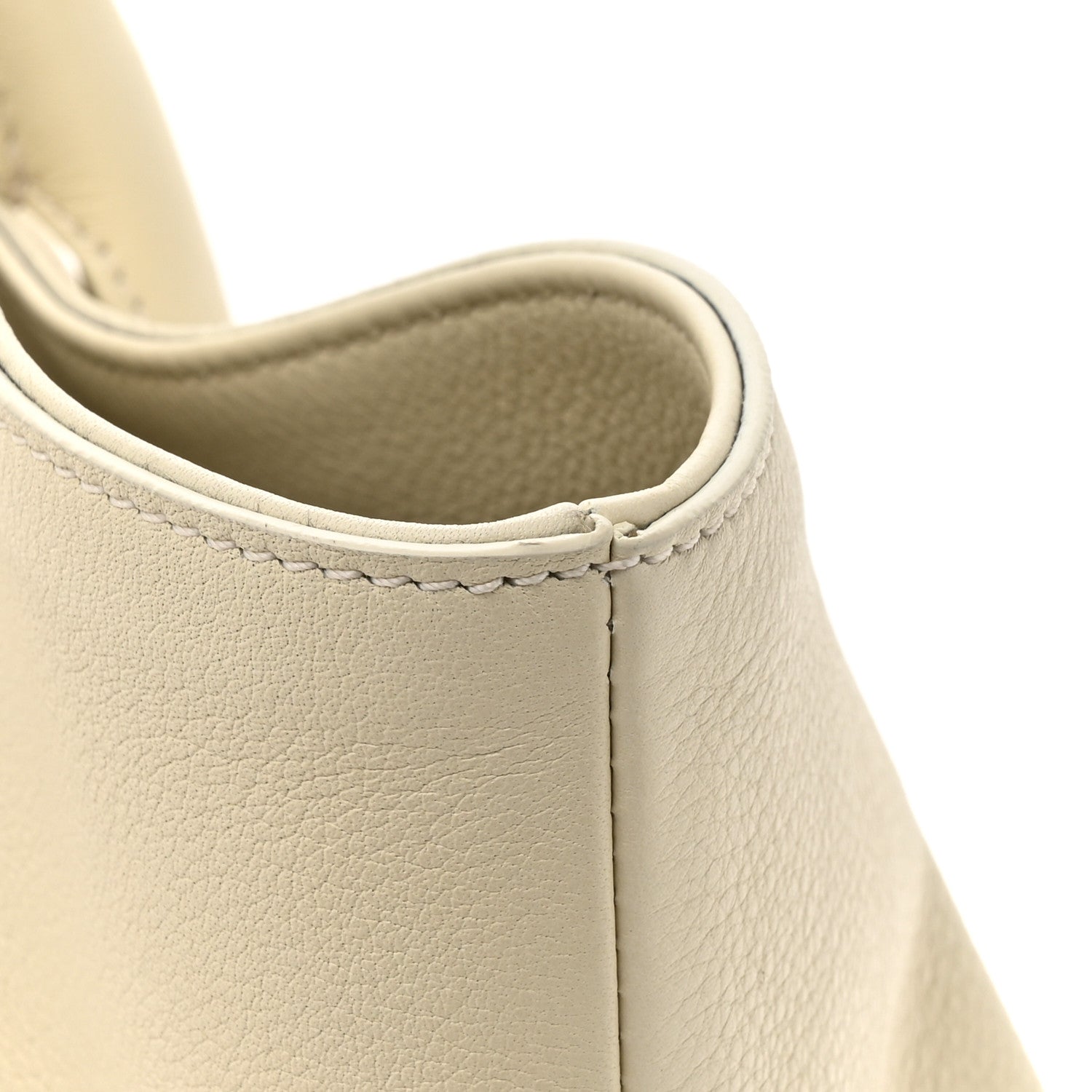 Pebbled Calfskin Medium Amelia Tote Ivory