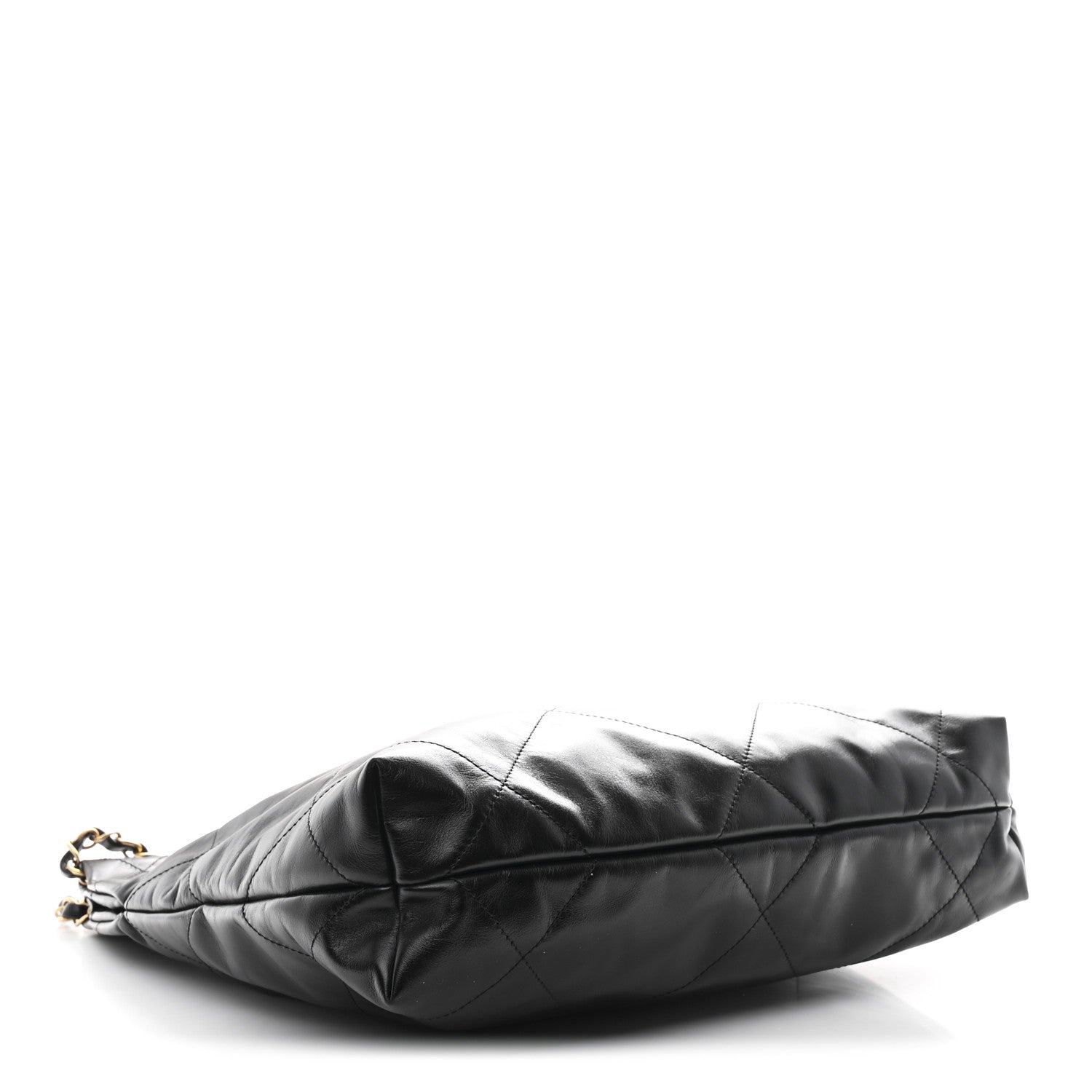 Shiny Calfskin Quilted Small Chanel 22 Black
