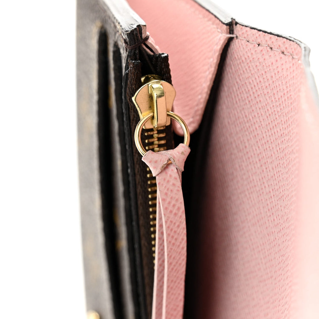 Monogram Emilie Wallet Rose Ballerine