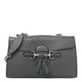 Soft Microguccissima Medium Emily Chain Shoulder Bag Grey