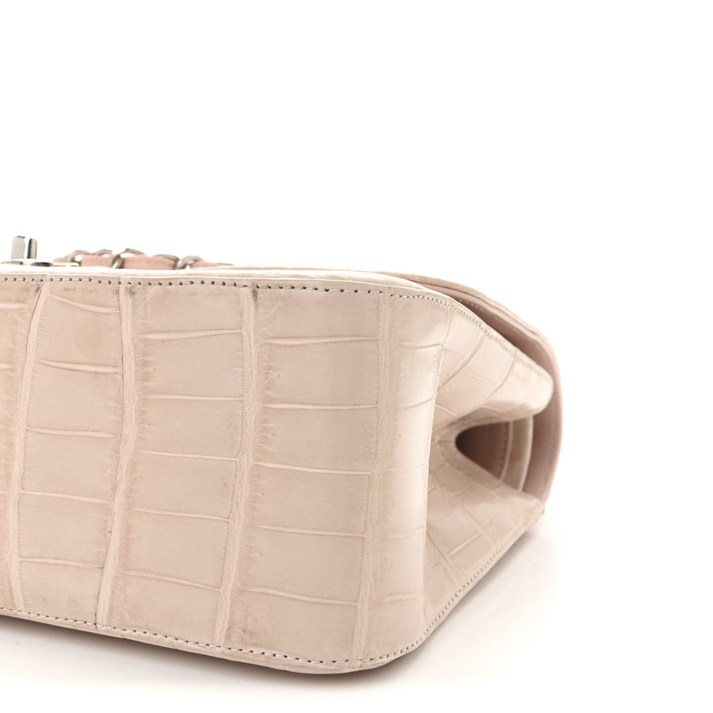 Alligator Jumbo Double Flap Light Pink