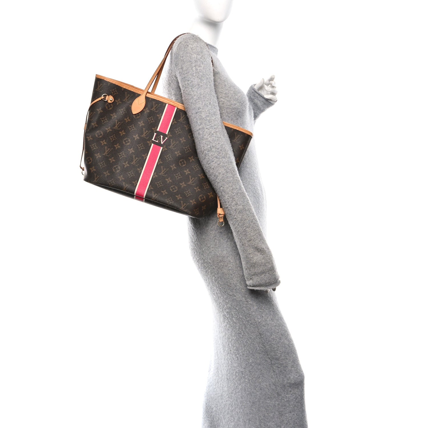 Monogram My LV Heritage Neverfull MM Fuchsia White