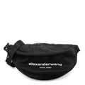 Nylon Mesh Logo Printed Attica Gym Shoulder Bag Black