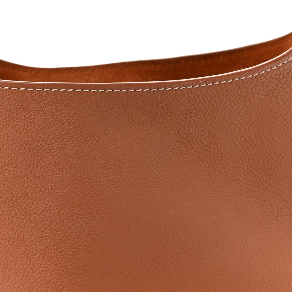 Grained Calfskin Low Key Hobo PM Cognac