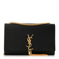 Grain De Poudre Medium Classic Monogram Kate Tassel Satchel Black