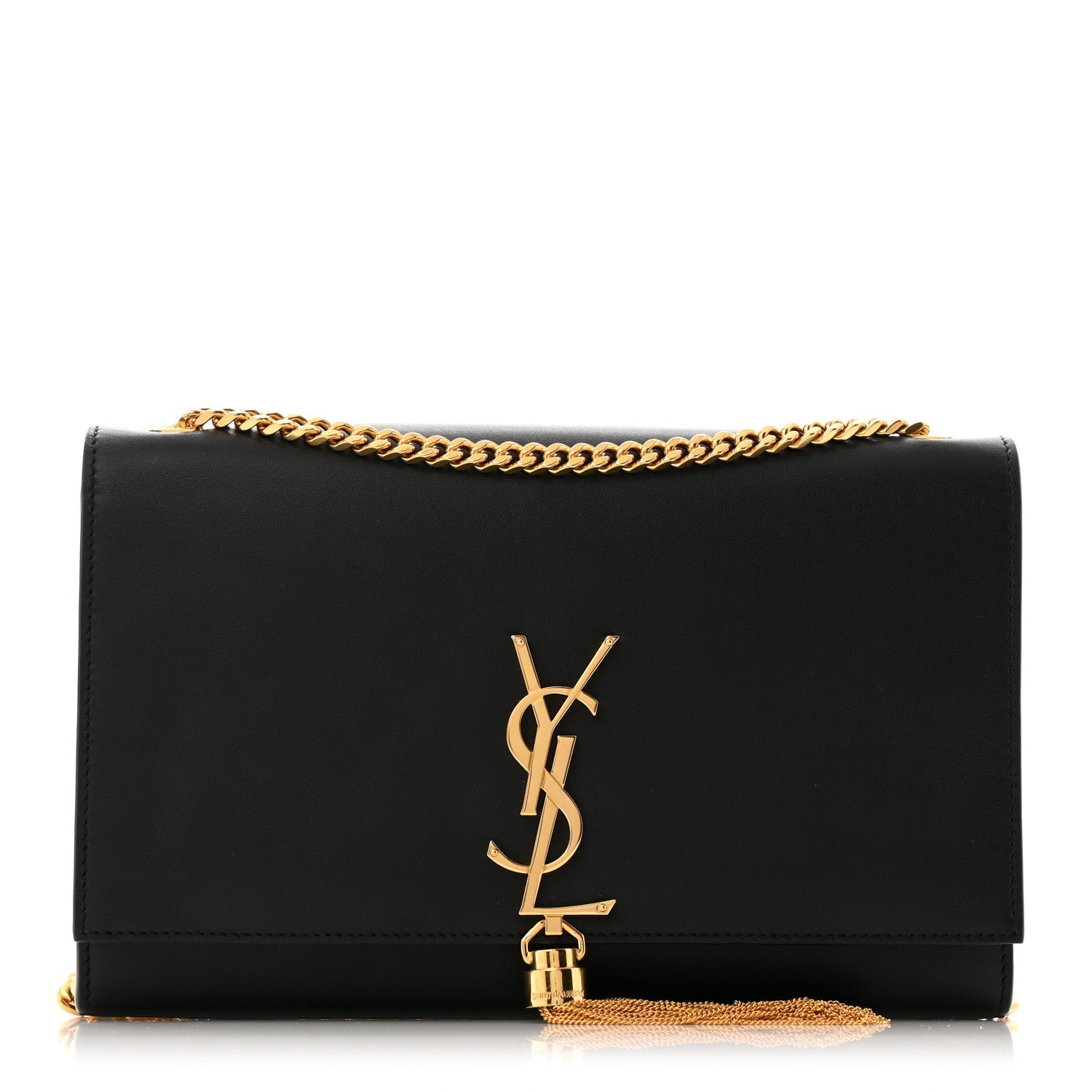 Grain De Poudre Medium Classic Monogram Kate Tassel Satchel Black