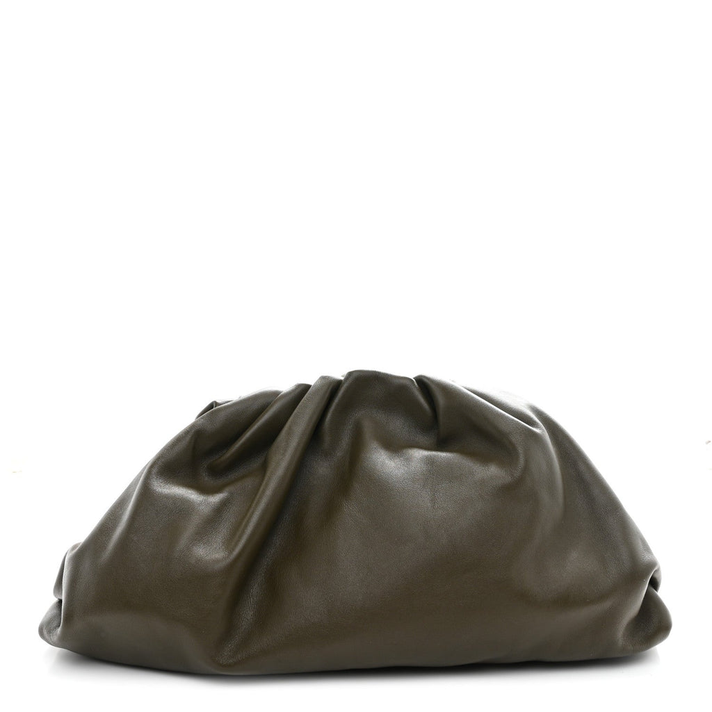 Smooth Butter Calf The Pouch Oversized Clutch Kaki Fondent