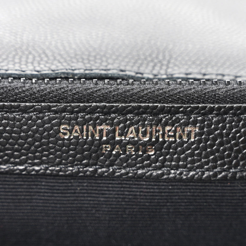 Grain De Poudre Medium West Hollywood Monogram Fold-Over Black