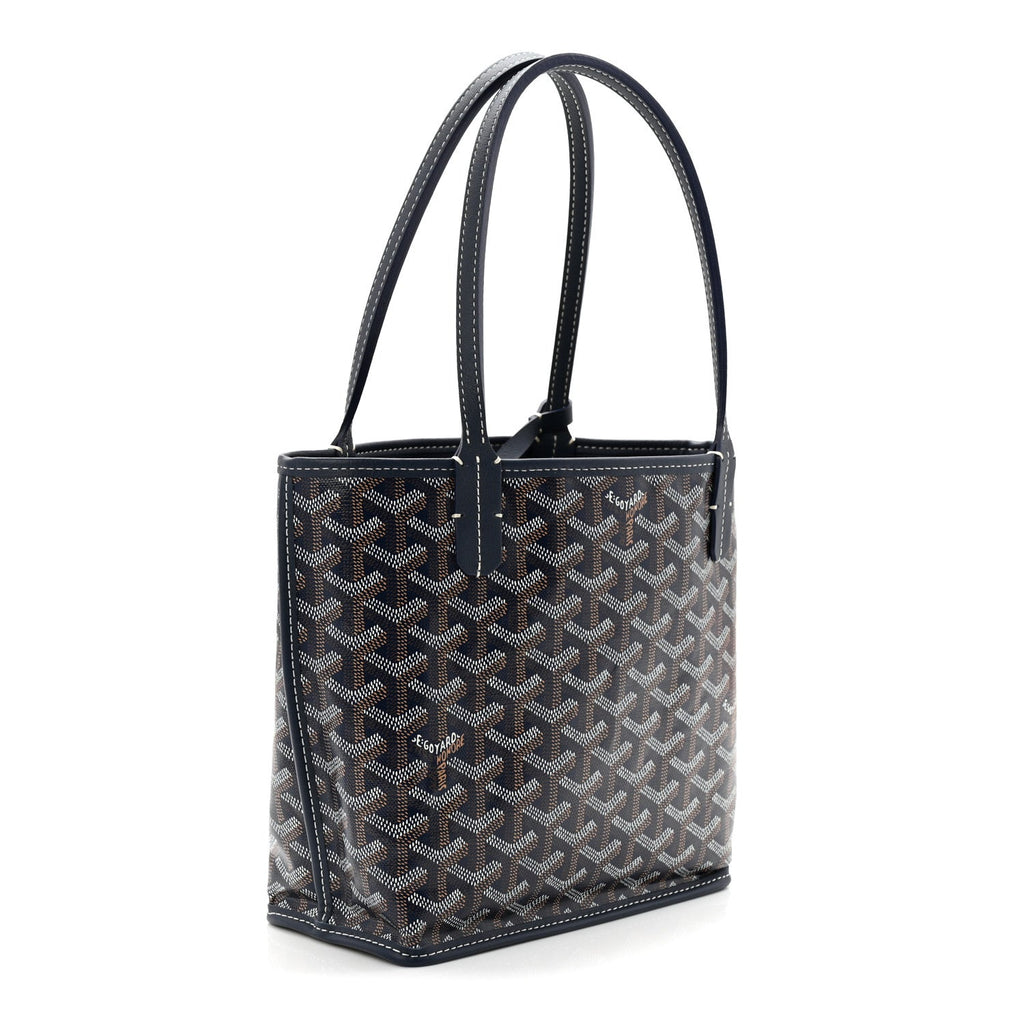 Goyardine Reversible Mini Anjou Navy