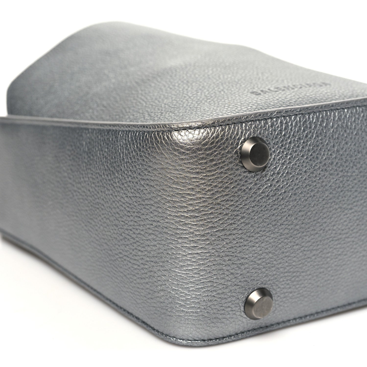 Metallic Calfskin XS Tool 2.0 North-South Tote Silver