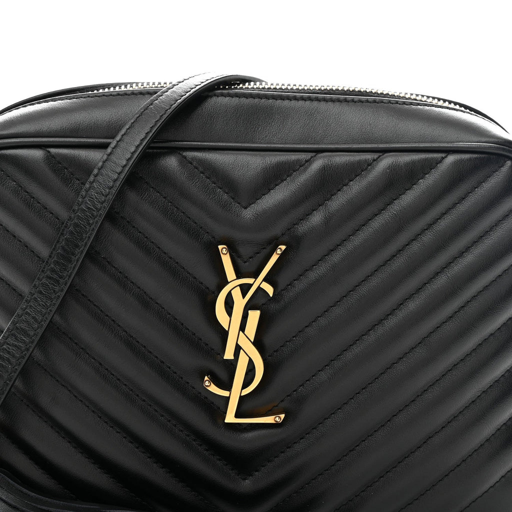 Calfskin Matelasse Monogram Lou Camera Bag Black