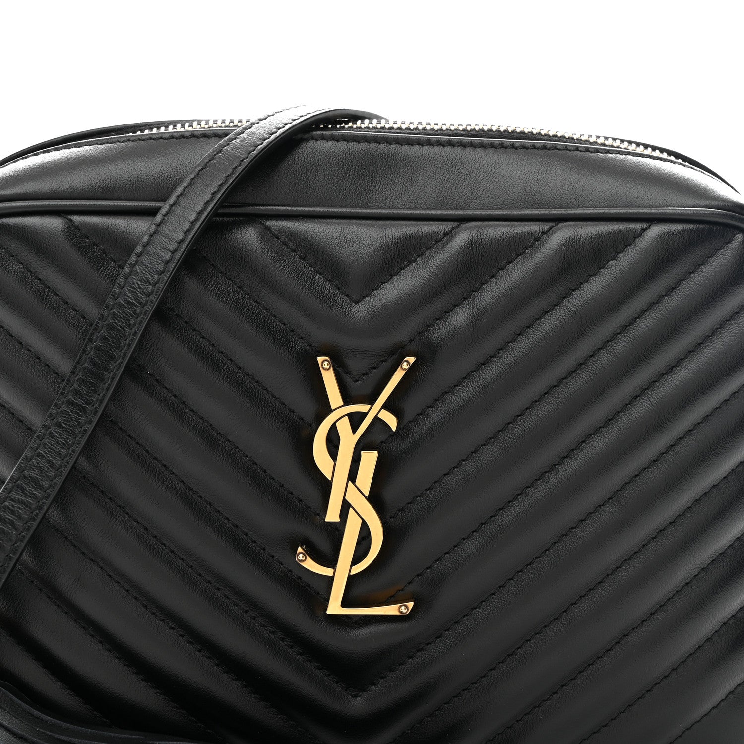 Calfskin Matelasse Monogram Lou Camera Bag Black