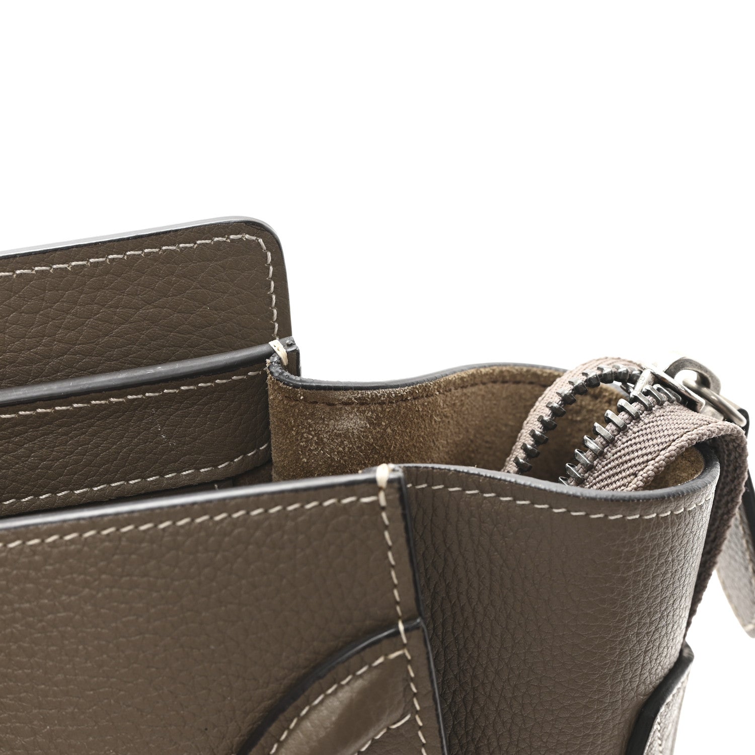 Drummed Calfskin Micro Luggage Souris