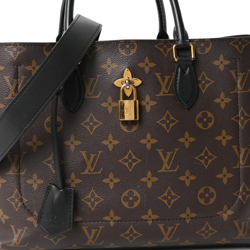 Monogram Flower Tote Black