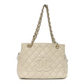 Caviar Quilted Petit Timeless Tote PTT Beige