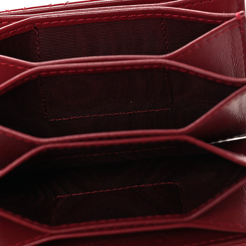 Patent Cannage Lady Dior 5-Gusset  Holder Rouge